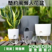 (店+)簡約風懶人花盆 磨砂透明吸水盆 懶人花盆 透明花盆 棉繩自動吸水花盆 免澆水蓄水盆【HOMEDEN霍登園藝】