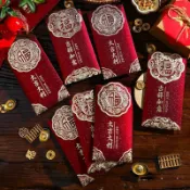 過年紅包袋2025蛇年簡約輕奢金蔥封麵利是封新年春節通用壓嵗錢包 IWWD