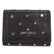 【DOKODEMO】JIMMY CHOOJimmy Choo 星星鉚釘黑色三折皮革皮夾 0585
