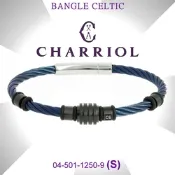 CHARRIOL夏利豪 Bangle Celtic幾何鋼索手環 黑色5飾件藍鋼索S款 C6(04-501-1250-9)