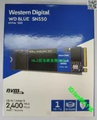 WD/西部數據SN550 1T 2T 500G NVME M.2 PCIE3.0 2280固態SSD藍盤