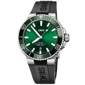 【ORIS 豪利時】Aquis 時間之海潛水300米日期機械錶-綠水鬼/43.5mm 送禮 禮物(0173377304157-0742464EB)