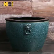 時尚家居 免運 特惠/附發票 魚缸 盆 水缸 景德鎮陶瓷大缸錦鯉金魚缸仿古特大號荷花缸庭院大水缸招財獅耳缸工廠直銷 店長推薦 售後保障 全館折扣 5s722