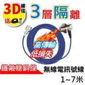 心機X無線 3D無線電訊號線 軟線材質 3D訊號線 3D 鐵氟龍銅線 柔軟線材 M頭 1~7米 車機 無線電對講機