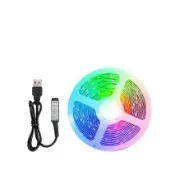 【delex168優選】3鍵 20米 RGB LED 燈條 1M/2M/3M/4M/5M 柔性絲帶 USB 電視背景膠帶