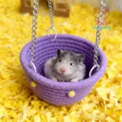 Puff Hammy🎁倉鼠吊床 倉鼠睡窩 吊床鞦韆 金絲熊 懸掛搖籃 秋冬小寵吊床 鸚鵡 懸掛吊籃 [SS12]
