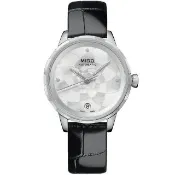 【MIDO 美度】官方授權 Rainflower 花雨系列機械女錶-黑/34mm 錶 生日禮 送禮(M0432071611600)