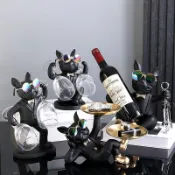 紅酒架 酒架 葡萄酒架 紅酒收納架 家用葡萄酒架 客廳酒瓶展示架 展示架 紅酒架擺件法鬥創意現代輕奢高檔客廳家居玄關餐邊