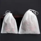 100PCS香包無紡布內袋 DIY端午材料防漏包 香囊香料袋 藥粉香包內袋 無紡布抽繩袋空袋子