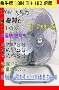 『中部批發』強力型 金牛牌 18吋 桌扇  通風扇 工業桌扇 鋁葉桌扇 散熱扇 工業扇 電風扇 座地扇(台灣製造)
