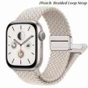 磁性尼龍編織多色錶帶兼容 Apple Watch S12 S11 S10 42mm 46mm Ultra4 3 2 49