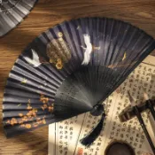 客製化摺疊扇 古風中國風訂製 手工漢服扇子 新中式舞蹈團扇 摺疊竹扇蒲扇 瘦高高購物 輕便隨身攜帶