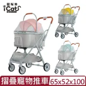 icat 寵喵樂 -BND系列-車包分離自動收合推＜3色可選＞(BNDC105)(可折摺疊寵物推車)