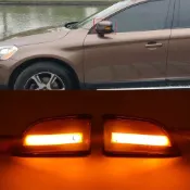 沃爾沃08-13款XC60倒車鏡燈後照鏡LED流水轉向燈邊燈VOLVO汽修小配件