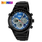 窩克yes99buy樂天分店 韓味時尚潮流電子指針雙顯式錶多功能大表盤防水運動手錶十天預購+現貨