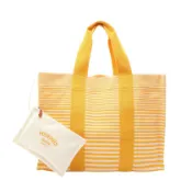 【DOKODEMO】【二手】愛馬仕 HERMES 托特包 Bayadère Bouton d'Or 帶小包 Bouton d'Or 帆布 Bayadère 女士二手 A