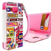 Sanrio 三麗鷗 韓國進口【HELLO KITTY巧克力糖果】Samsung Galaxy S2 i9100票卡保護皮套