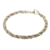 【DOKODEMO】狀況極佳的 Tiffany & Co. Twist Rope 純銀 925/14K 金手環 1511 [二手] TIFFANY&Co.