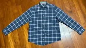 二手 Tommy Hilfiger 男生 NEW YORK FIT 格紋  長袖 襯衫 大尺寸：XL