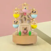 森活選物 【手工木製音樂盒】摩天輪音樂盒 八音盒 擺件 創意禮物 情人節禮物 生日禮物 紀念品 送女友 送男友 旋轉木馬造型 療癒小物 居家裝飾