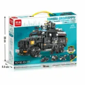 全球選品1館 生活百貨 明迪K0190裝甲車拼裝積木玩具特警飛機變形機甲機構學生禮品