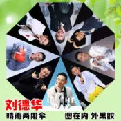 💕 限時爆殺 💕 劉德華寫真照片晴雨傘自動黑膠防曬雨傘兩用遮陽雨傘學生創意禮品