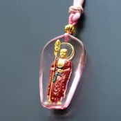 (店+)【MoonDy】項鍊 吊墜 飾品 男女同款 護身符 辟邪項鏈 地藏王菩薩 佛像 琉璃項鍊 保平安 開運項鏈 守護神 小禮物