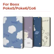 適用於文石Boox Go 6、Poke5 和 Poke6 6英寸電子書閱讀器保護套帶超薄磁性智能自動喚醒休眠功能油畫彩色