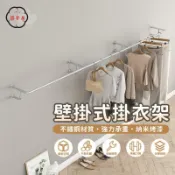 築夢居 免運 【壁掛式掛衣架 宅配免運】 壁掛式不銹鋼衣架 衣帽架 掛衣架 服裝店上墻服裝展示架 工業風衣架 牆上掛衣桿工廠直銷 全館折扣 售後保障 特惠/可開發票 5m72