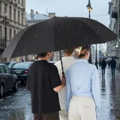 【享屋】12骨超大反向摺疊傘-自動款(晴雨傘 加大雨傘 12骨雨傘 折疊傘 黑膠防曬傘 抗UV傘)