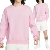 Nike Club Bb Crew 男款 粉色 中磅 圓領 大學T 運動 休閒 長袖 FN3887-663