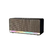 【DTAudio】聆翔 F5金屬格紋藍牙喇叭｜復古質感 低音炮 藍芽音響 重低音藍芽喇叭 立體聲音響 電腦喇叭 多模