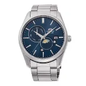 【ORIENT】東方錶 RA-AK0308L《藍寶石防刮鏡面系列 日月相機械腕錶》41mm/藍面