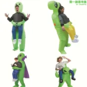 萬物優選鋪 快速出貨 【現貨免運】抖音同款外星人充氣服萬聖節外星鬼抱人衣服行走表演搞笑道具服裝