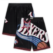 NBA Mitchell & Ness 費城 76人 76ers Big Face 復古 Logo 短褲 球褲