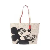 【DOKODEMO】【二手】 COACH托特包COACH × Disney × Keith Haring C0895 公尺白色/黑色皮革COACH × DISNE × Keith Haring Highline 女士托特包