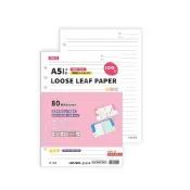 (店+)【Lan chyn 連勤】A5 6孔橫線內頁紙80磅道林紙-100張入 /包 LC-1502