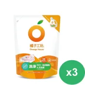 橘子工坊 天然無香精制菌洗衣精補充包-洗淨病毒1500ml*3包 神腦生活