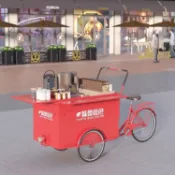 【訂金】戶外夜市推車促銷擺攤鐵藝花車飲料水果燒烤攤位移動三輪餐車-ru5fdlw3cx