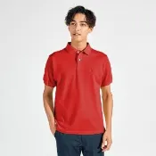 【Munsingwear】企鵝牌 男款紅色高級材質親膚舒適透氣合身剪裁時尚風格短袖POLO衫 MGVJ2500