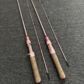 櫻粉色路亞竿微物竿鱒魚竿馬口竿彈射杆UL微物杆漁具釣具 釣竿 偷跑竿 長節竿萬能竿