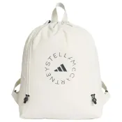 (店+)【adidas 愛迪達】KS3057 adidas x Stella McCartney 聯名款 Gym 可調節彈力繩 時尚舒適 雙肩包 女款 漢玉白
