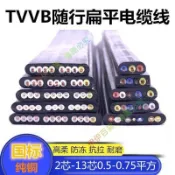 🔌特價❀ 扁電纜線TVVB0.5 0.75方電動門伸縮門電梯隨行拖鏈柔軟扁電線