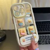 卡通黃油小熊小碎花貓咪 realme GT 手機殻v15/v23/v11/x7至尊軟殻 高級感 手機殼
