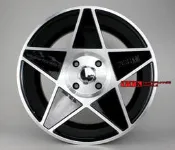 【中清輪胎店】HellaFlush 海拉風風格 類0.05 派大星 深V款 17吋 4X114 8J ET33 黑車面