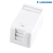 (店+)【LINKOMM】桌上盒 網路資訊盒 適用 CAT.5e CAT.6 CAT.6A 資訊插座 單孔 雙孔 防塵蓋