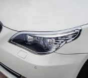 圓夢工廠 BMW E60 03~10 520 525 528 530 535 540 改裝鍍鉻銀車燈框貼 前燈框 頭燈框