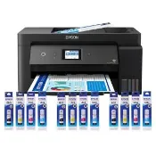 【EPSON】官方直營 搭3組T03Y原廠1黑3彩墨水★L14150 A3+高速雙網WiFi智慧遙控連供複合機