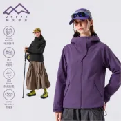 極光破界 杜邦三防抗風透濕軟殼衣外套 防風外套女 衝鋒外套 防潑水外套 連帽外套 秋 韓國外套 運動外套 防風防水外套女