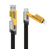 (店+)【Relight 睿亮】basemo倍魔 4in1機甲快充線 27W+65W充電線 長1-2M (USB/PD/Lightning)
